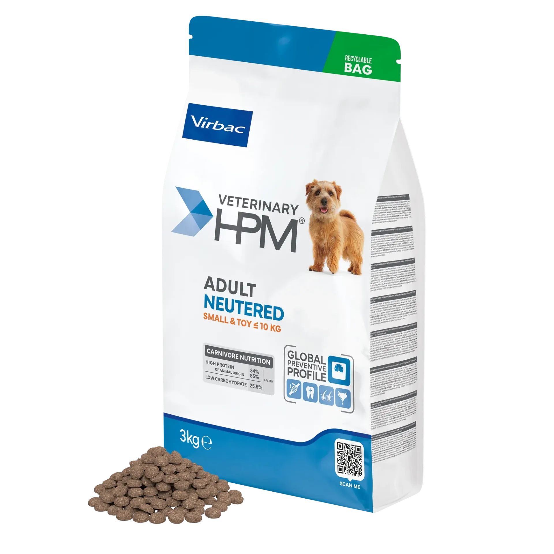 HPM® Adult Neutered Dog Small & Toy 3kg