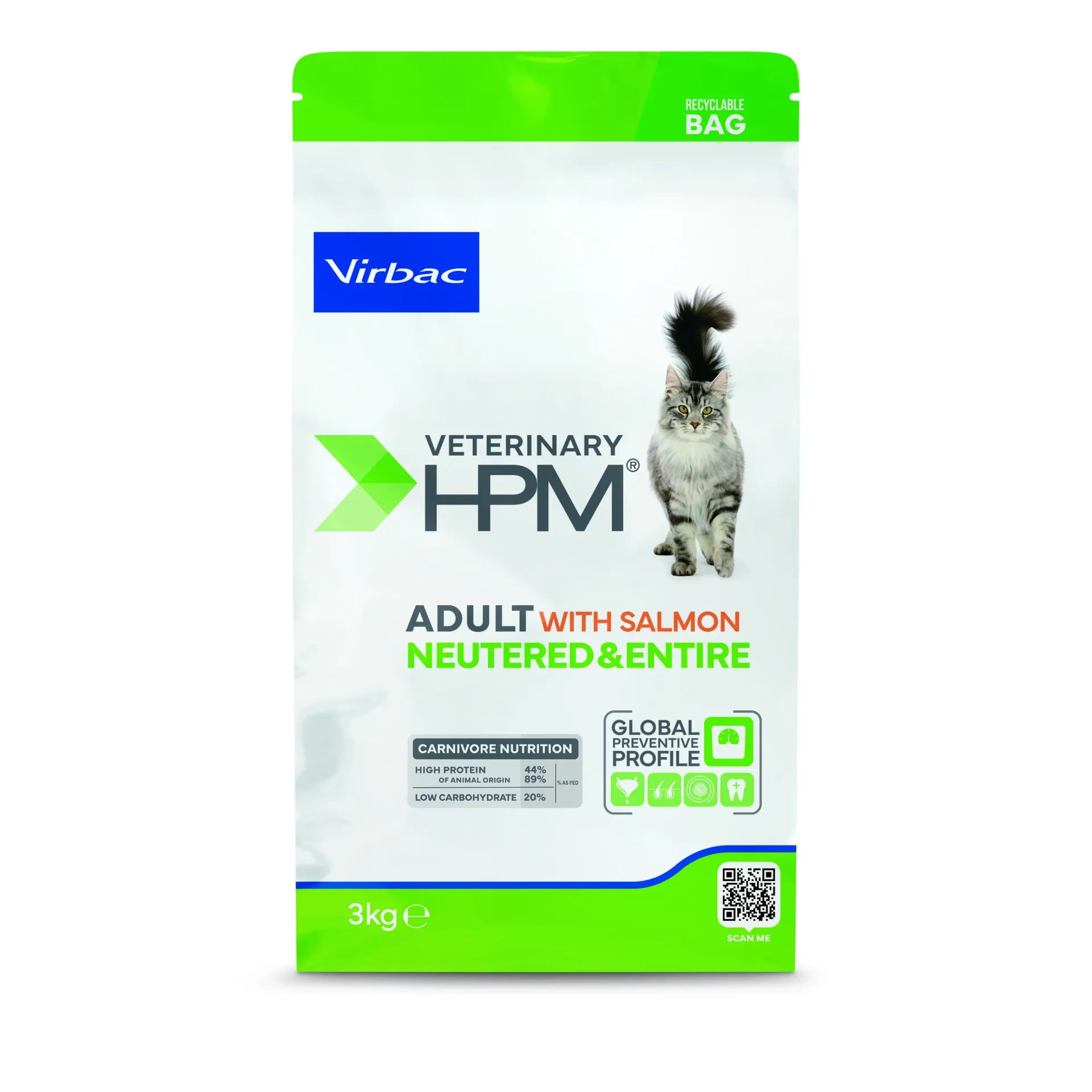 Veterinary HPM®Neutered&Entire Cat Salmon 3kg