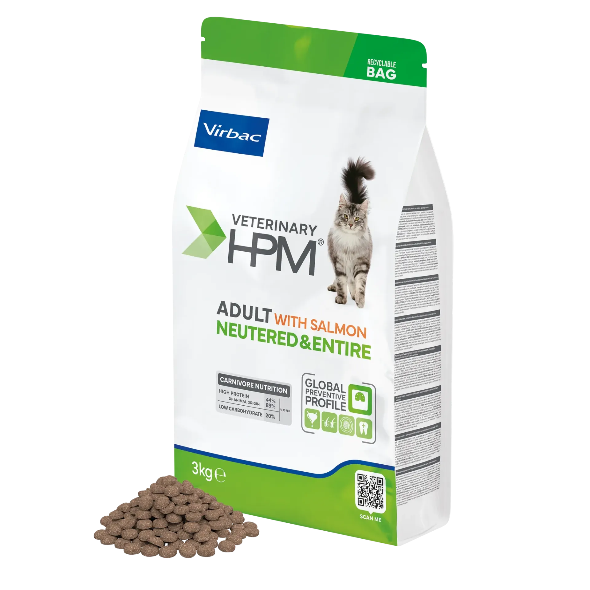 HPM® Neutered & Entire Cat Salmon 3kg